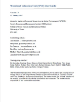 Valuing the Social and Environmental Contribution of Woodlands and Trees in England, Scotland and Wales: Woodland Valuation Tool